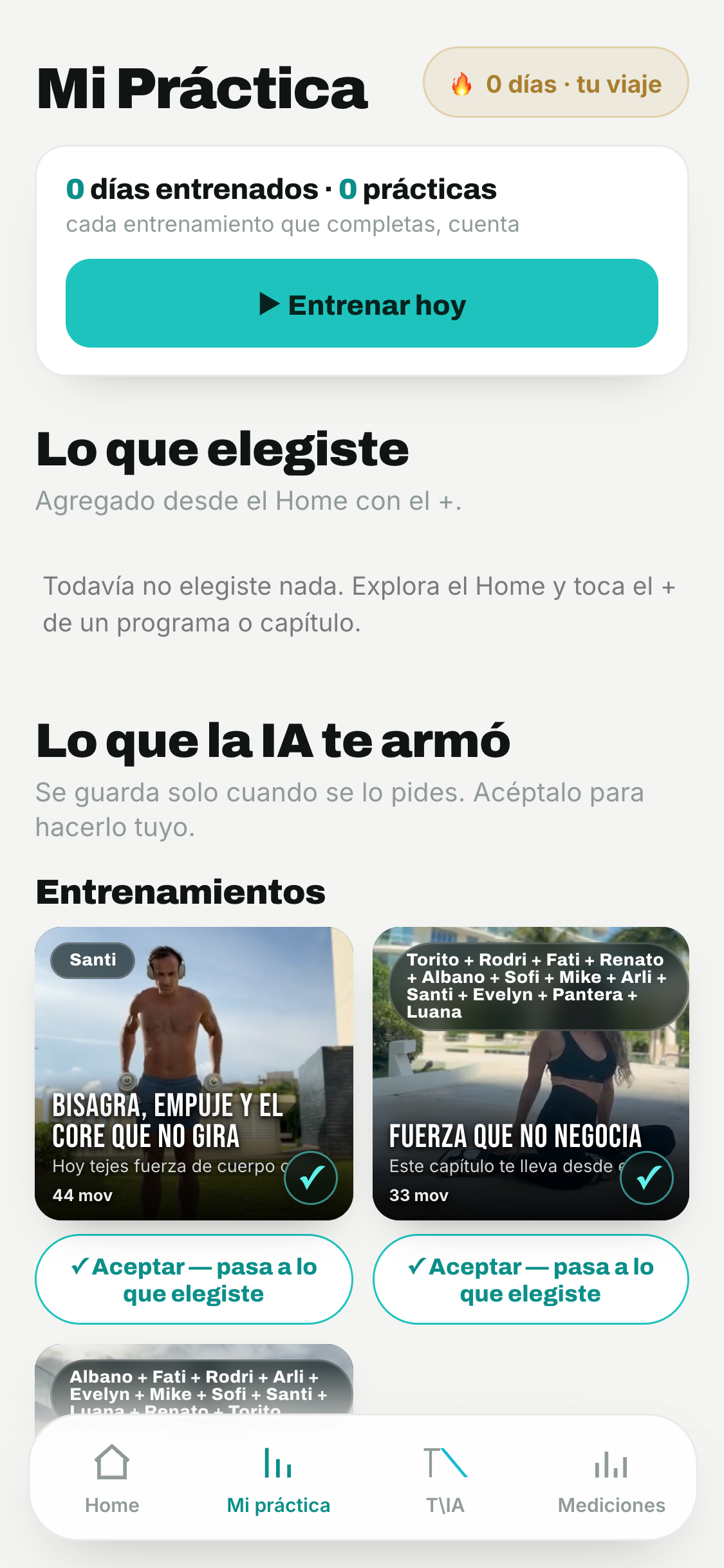 Mi práctica en la app